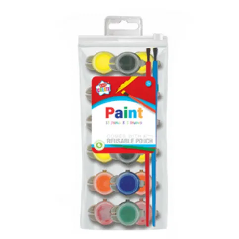 18 Paints Plus 2 Brushes