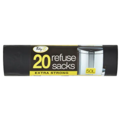 TidyZ 20 Refuse Sacks Extra Strong 50L