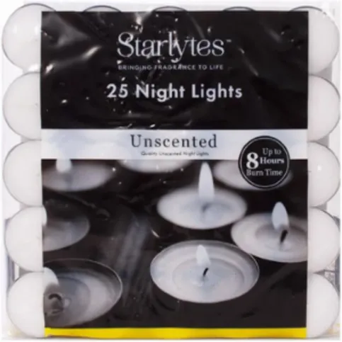 Tea light Candles (8hrs) 25 Pack