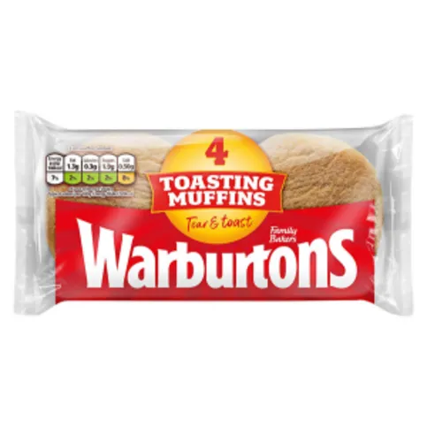 Warburtons 4 Toasting Muffins 