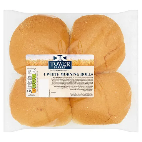 Tower Bakery 4 White Morning Rolls