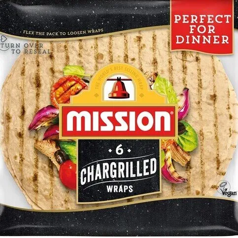 6 Chargrilled Tortilla Wraps