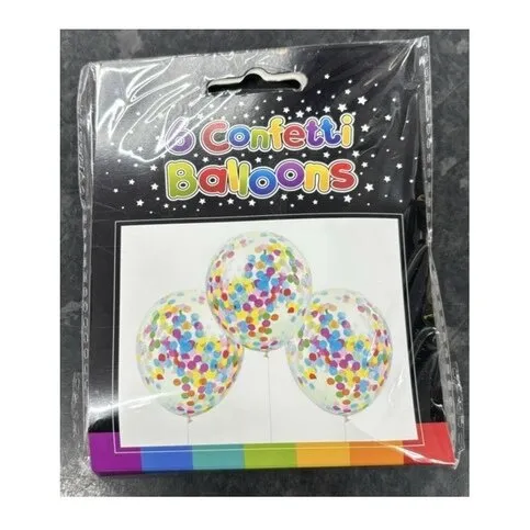 6 Confetti Balloons