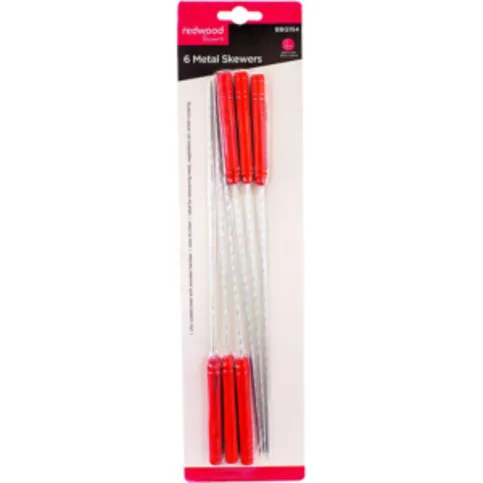 6 Metal Skewers