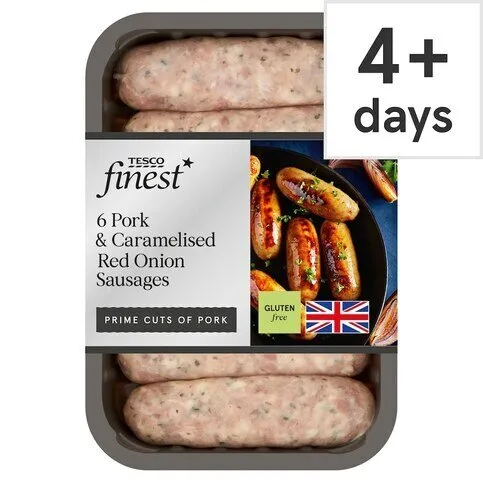 6 Pork Carnelised Red Onion Sausages