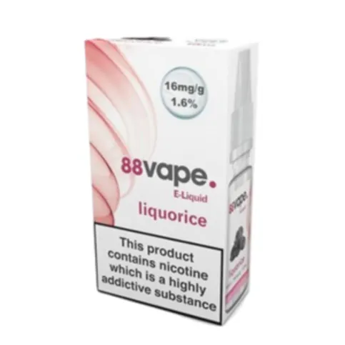 88 Vape E Liquid Liquorice 16mg 10ml