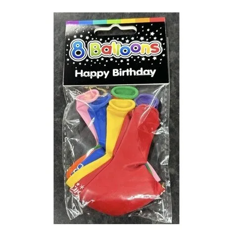 8 Happy Birthday Balloons