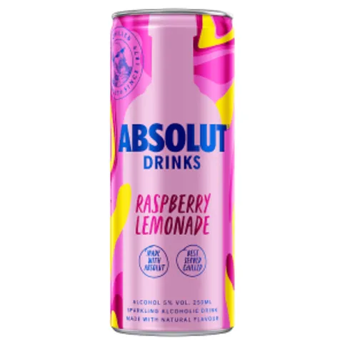 Absolut Drinks Raspberry Lemonade 250ml