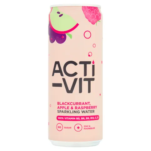 Acti-Vit Blackcurrant, Apple & Raspberry Sparkling Water 330ml