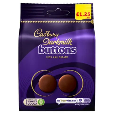 Сadbury Darkmilk Buttons Chocolate Bag 90g