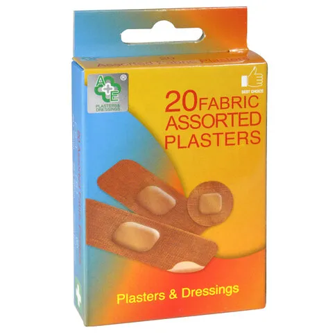 A & E Plasters Fabric 20 Pack