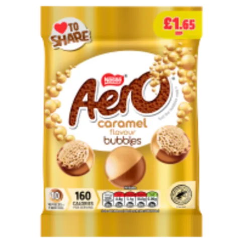 AERO BUBBLES CARAMEL POUCH PM£1.65 80G