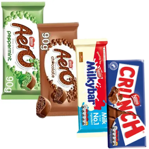 Aero/Milkbar/Crunch Bars 2 for £2.50