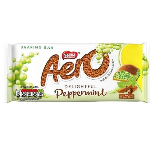 Aero Peppermint Chocolate Sharing Bar Block 90g