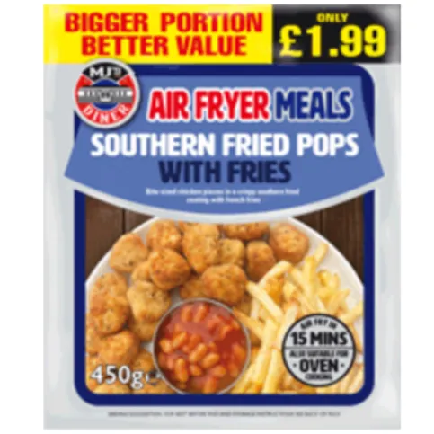 Air Fryer Southern Fried Chicken & Fries 450g