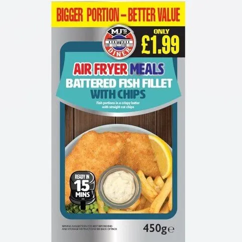 Air Fryer Fish And Chips 450g