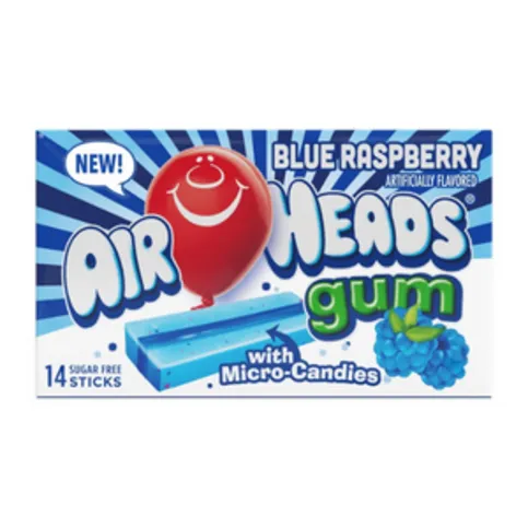 Airheads Blue Raspberry Sugar Free Gum 33g