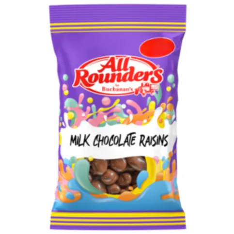 All Rounders Milk Chocolate Raisins 90g