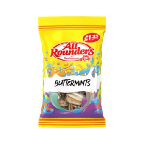 ALL ROUNDERS BUTTERMINTS PM£1.25 110G