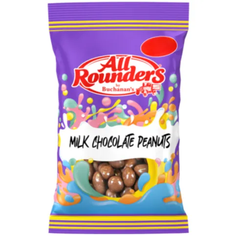 All Rounders Milk Chocolate Peanuts 90g