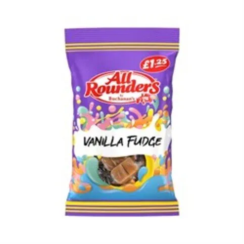 ALL ROUNDERS VANILLA FUDGE PM£1.25 100G