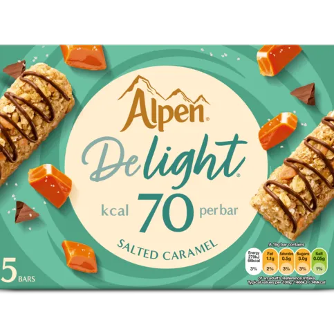 Alpen Light Cereal Bars Salted Caramel 5 x 19g