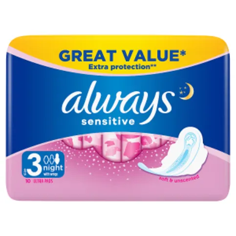 Always Sensitive Night 10pk