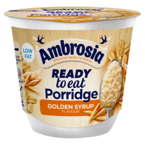 Ambrosia Ready to Eat Porridge Pot Golden Syrup Flavour 210g