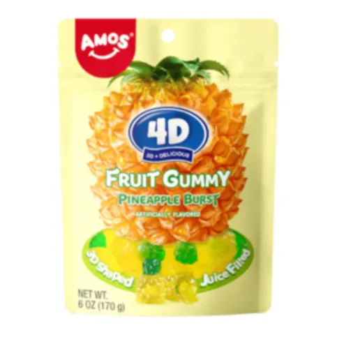 Amos 4D Fruit Gummy Pineapple Burst 170g