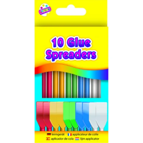 Plastic Glue Spreaders Assorted Colours 10 Pack