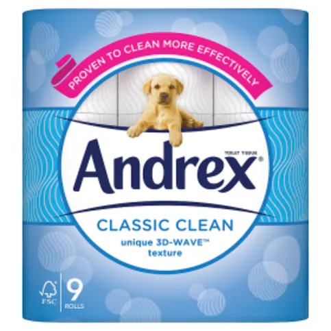 Andrex Classic Clean Toilet Roll 9 Pack