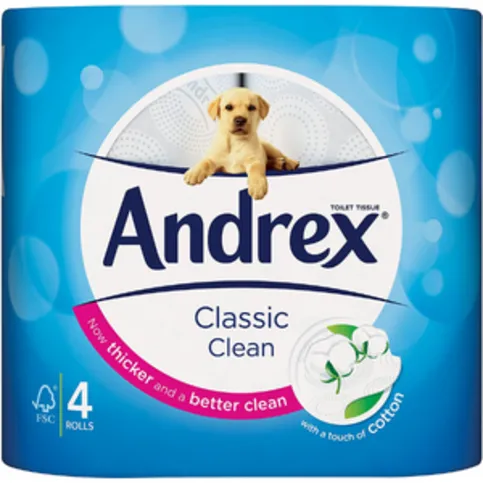 Andrex Classic Clean Toilet Roll 4 Pack