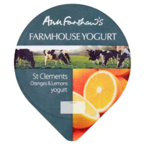 CHILLED: ANN FORSHAWS FARMHOUSE YOGURT ST CLEMENTS 140G