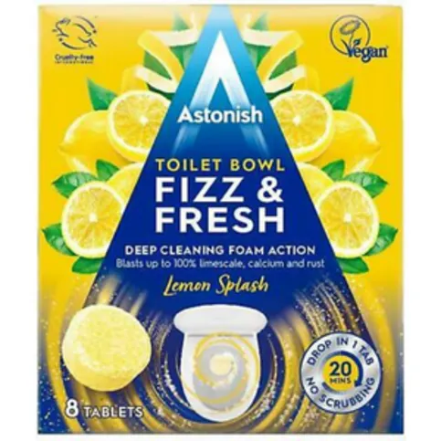 Astonish Fizz & Flash Lemon Splash 8 Tabs