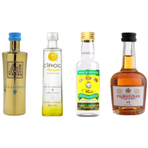 Au Vodka, Ciroc, Wray, Courvoisier VS Cognac