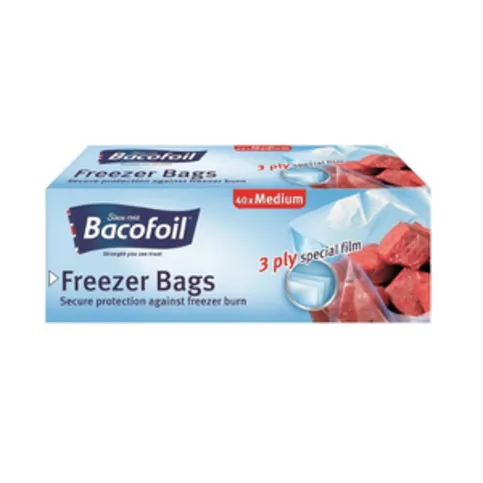 Baco Medium Freezer Bags 3ply 40pack