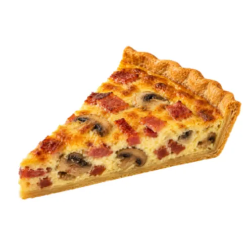 Bacon & Mushroom Quiche Slice