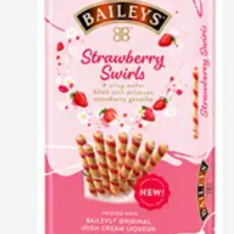 Baileys Strawb & Cream Wafer Rolls 120G