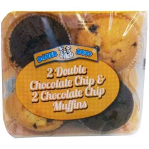 Baker Boy's Chocolate Chip Muffins 4 Pack