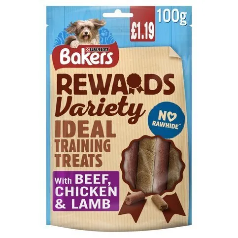 Bakers Dog Treats - Mixed Variety Rewards, 100g