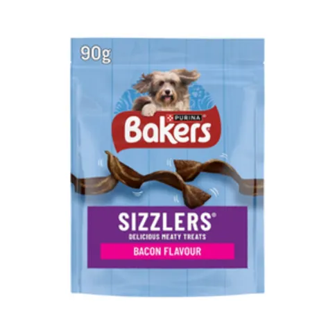 Bakers Sizzlers Bacon 90g Treatbag 
