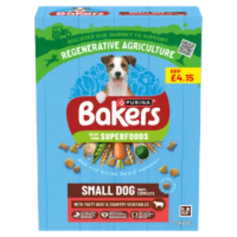 BAKERS SMALL DOG BEEF & VEG PM£4.15 1.1KG