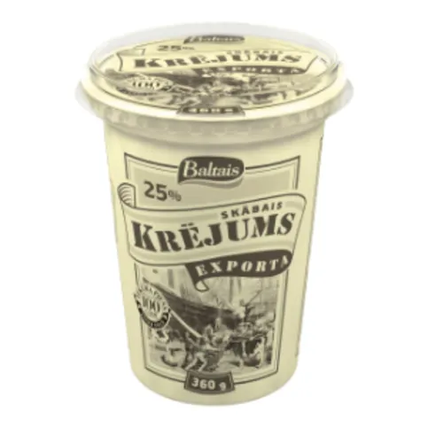 Baltais Sour Cream 25% 360g