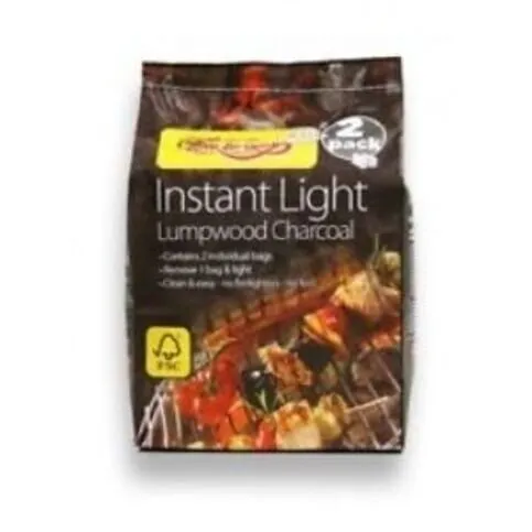 Bar-Be-Quick Instant Light Charcoal 2 Pack