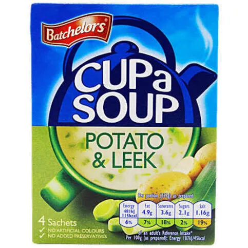 Batchelors cup potato and leek 107g