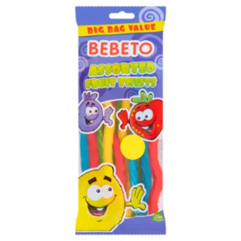 Bebeto Assorted Fruit Twists 220g