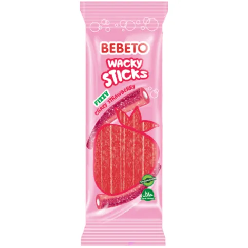 Bebeto Strawberry Wacky Sticks 160g