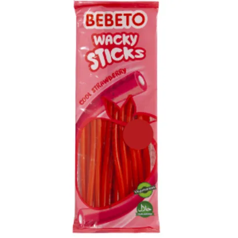 Bebeto Wacky Sticks Strawberry 180g