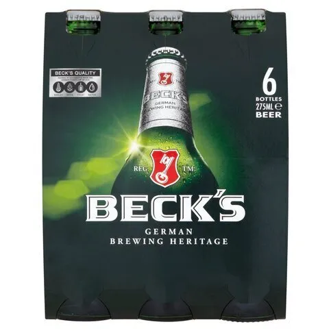Beck's German Pilsner Beer Bottles 6 x 275ml