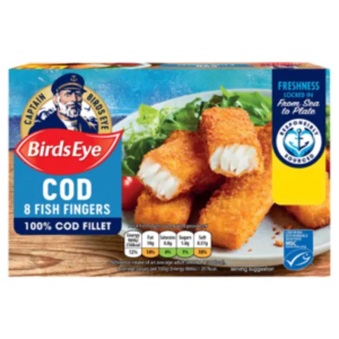 Birds Eye 8 Cod Fish Fillet 224g